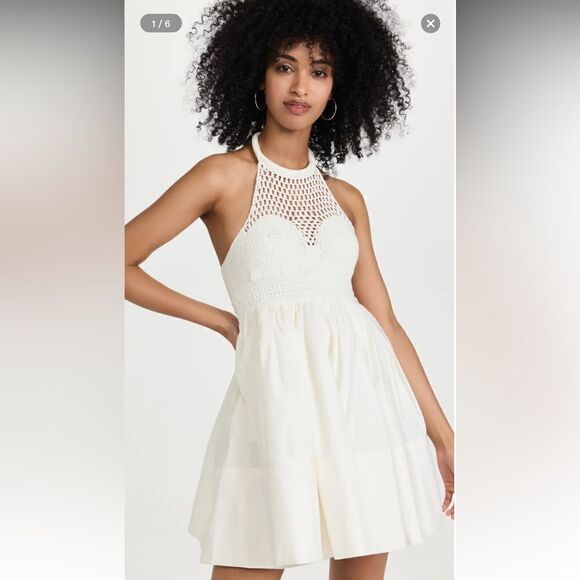 NWT A.L.C. Salines Dress White Size 6 - Picture 1 of 15